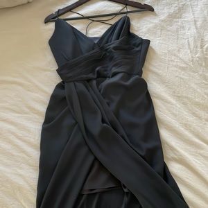 Black dress with slit